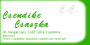 csendike csaszka business card